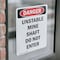 Signmission Unstable Mine Shaft Do Not Enter Danger Sign, Vinyl Decal, 10in W x 14in L, 2PK OS-2PACK-DS-D-1014-V-2486 - alternate 5